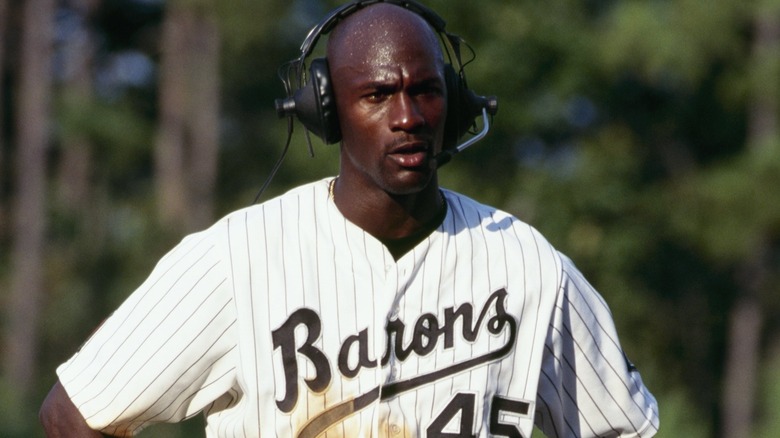 Michael Jordan in baseball uniform