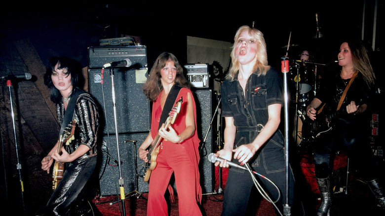 The Runaways performing in 1976