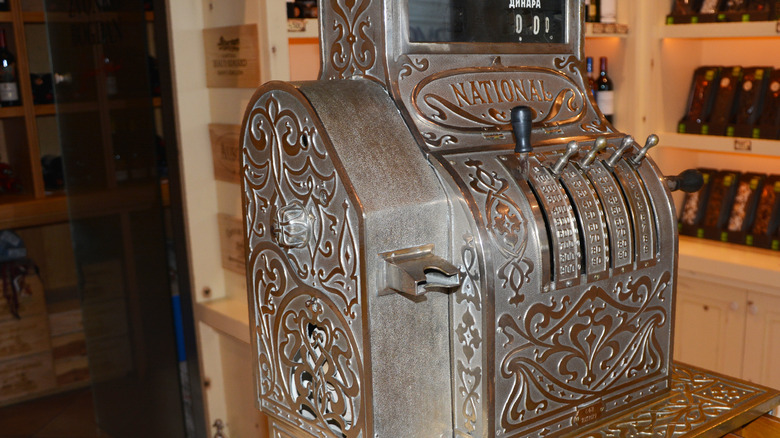 old-time cash register 