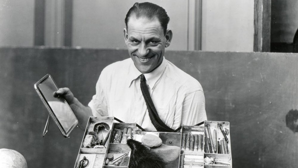 Lon Chaney with makeup kit