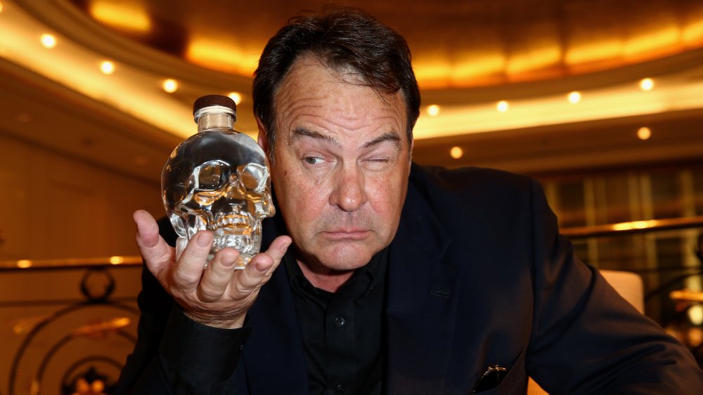 Dan Aykroyd with Crystal Head bottle