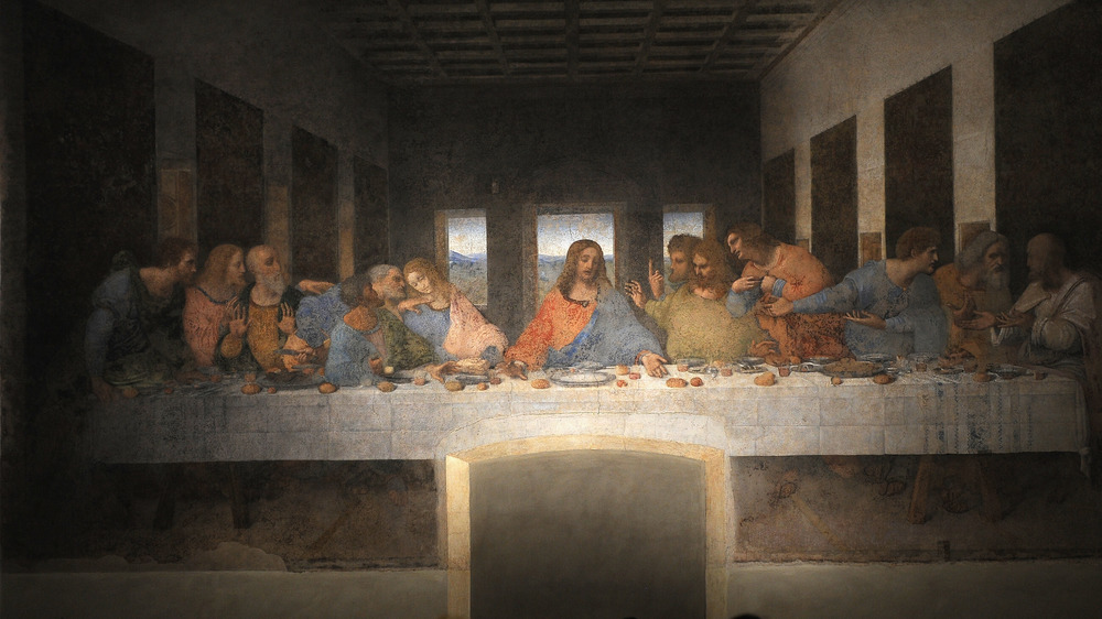 The Last Supper showing Jesus and apostles at table