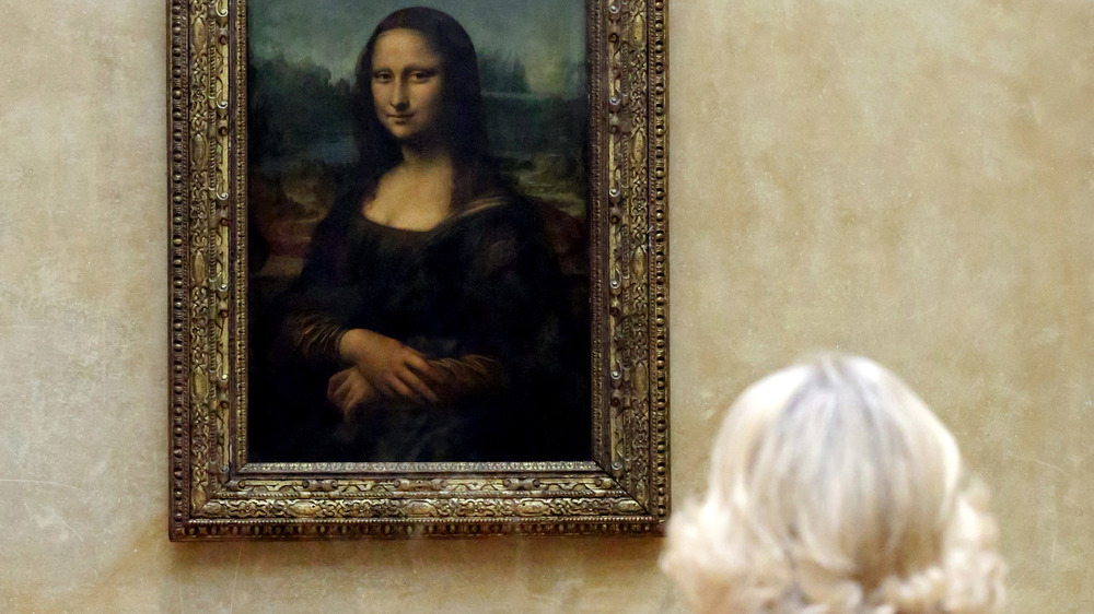 The Mona Lisa on display at the Louvre