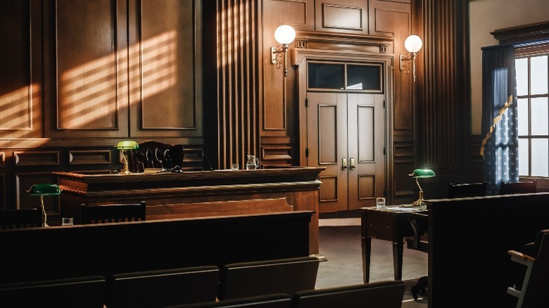 Empty courtroom