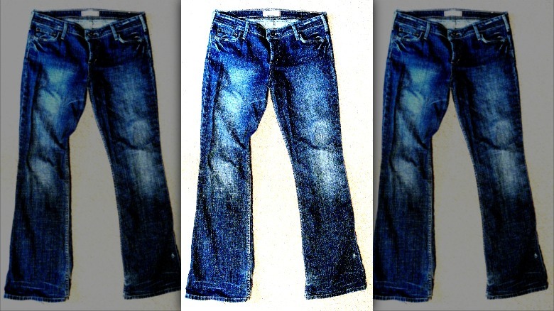 Blue denim jeans