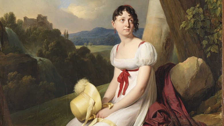 Portrait of Madame Saint-Ange Chevrier in muslin dress