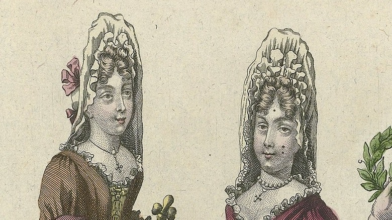 Women with fontange hairstyles