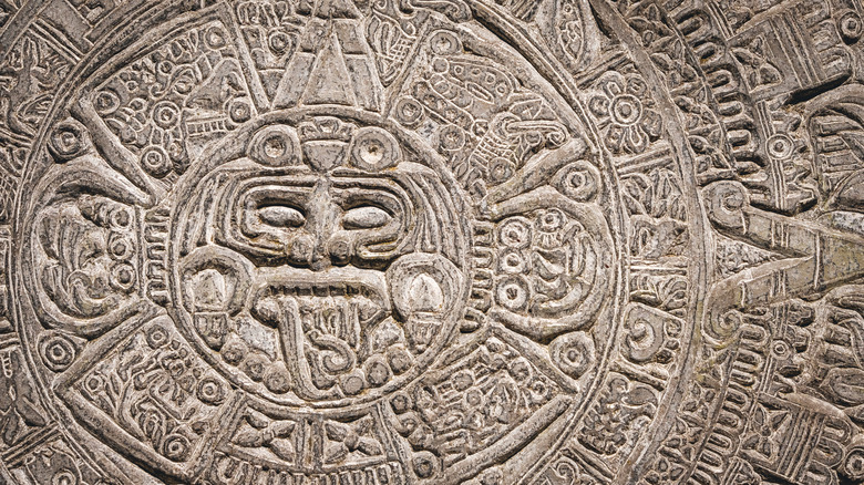 Aztec sun symbol
