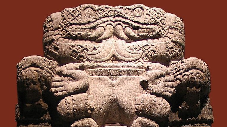 Coatlicue Statue in National Museum of Anthropology