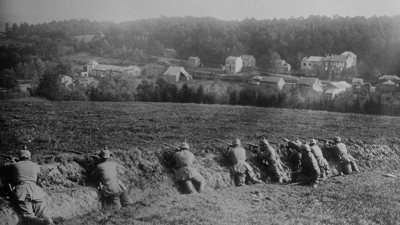 Germans on high ground in Argonne Forest