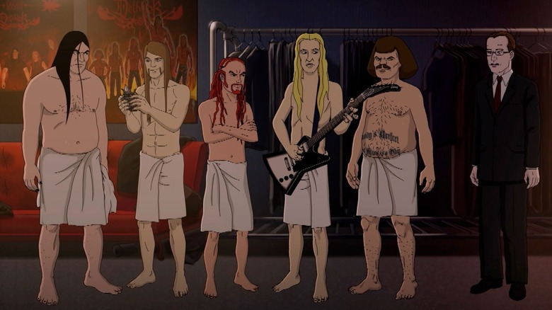 Dethklok in towels