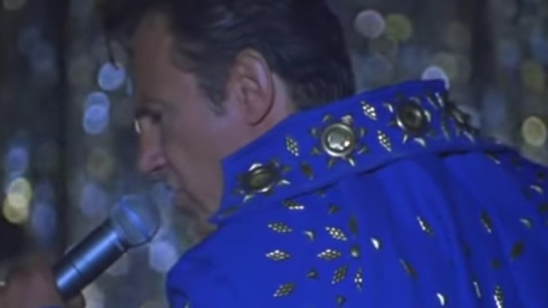 Harvey Keitel's Elvis performs for a crowd