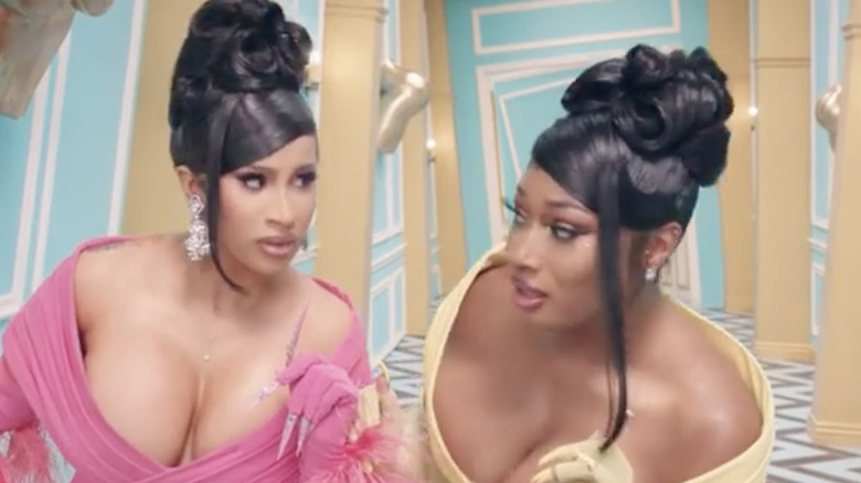 Cardi B and Megan Thee Stallion in "W.A.P." video