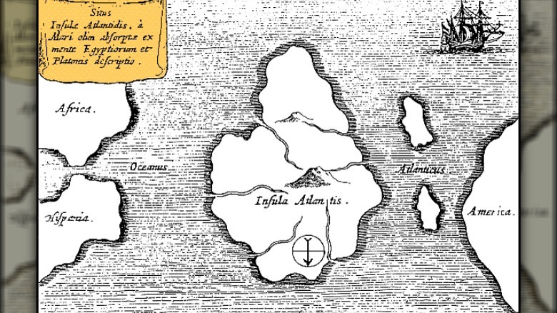 Athanasius Kircher map of Atlantis