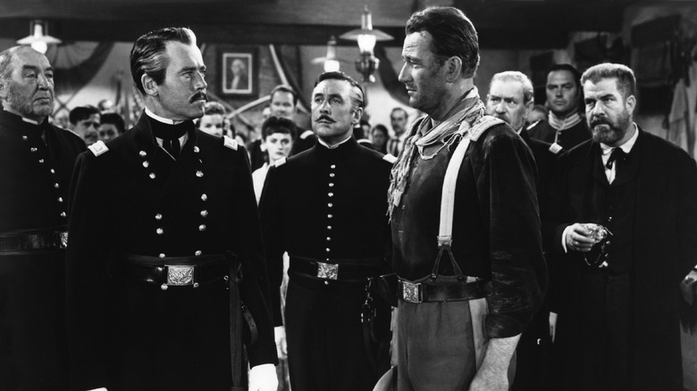 Henry Fonda, John Wayne in "Fort Apache"