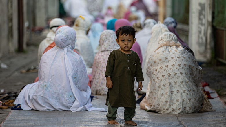 Muslim worshippers in Indonesia