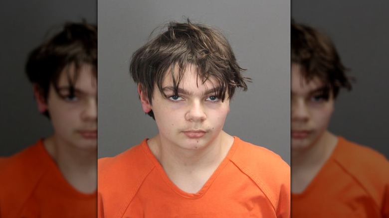 Ethan Crumbley glares in mugshot