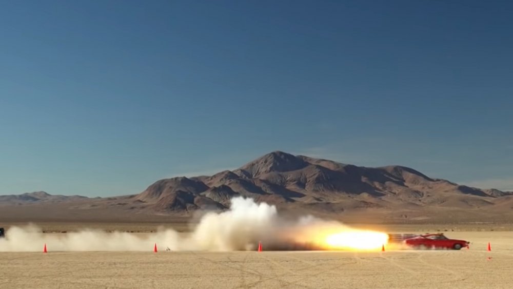 A JATO rocket car from MythBusters