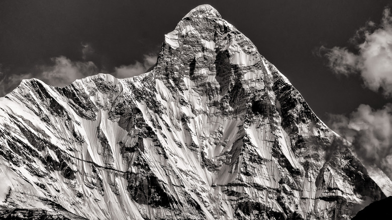 snowy mountain peak in India