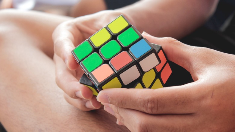 Rubik's Cube in hands