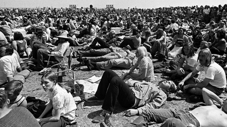 festival crowd at 1974 California Jam