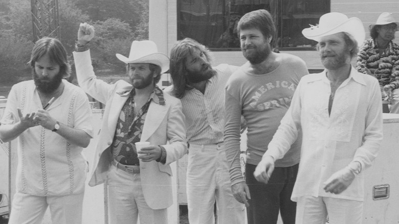 Beach Boys posing in Central Park