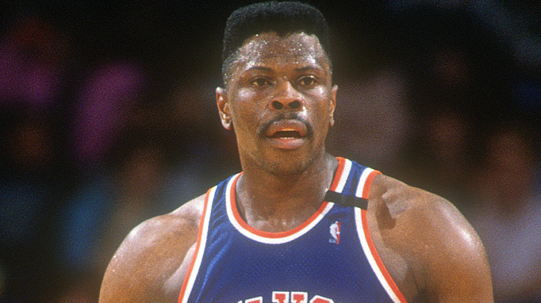 Patrick Ewing playing for the New York Knicks