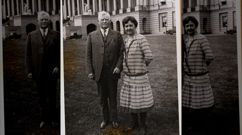 VP John "Cactus Jack" Garner and wife on lawn