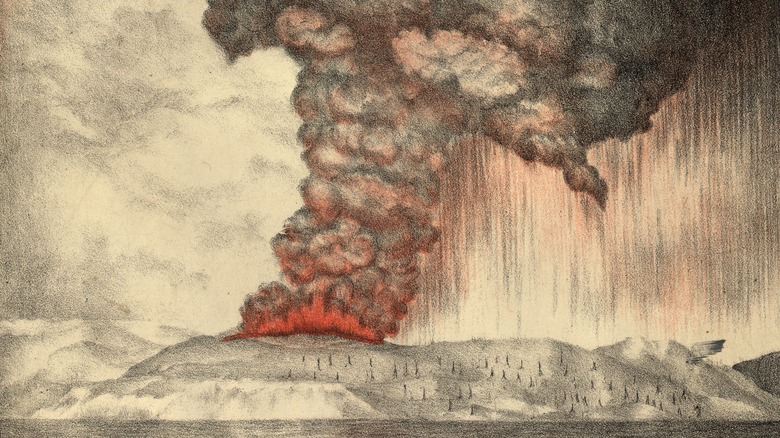 Krakatoa erupting