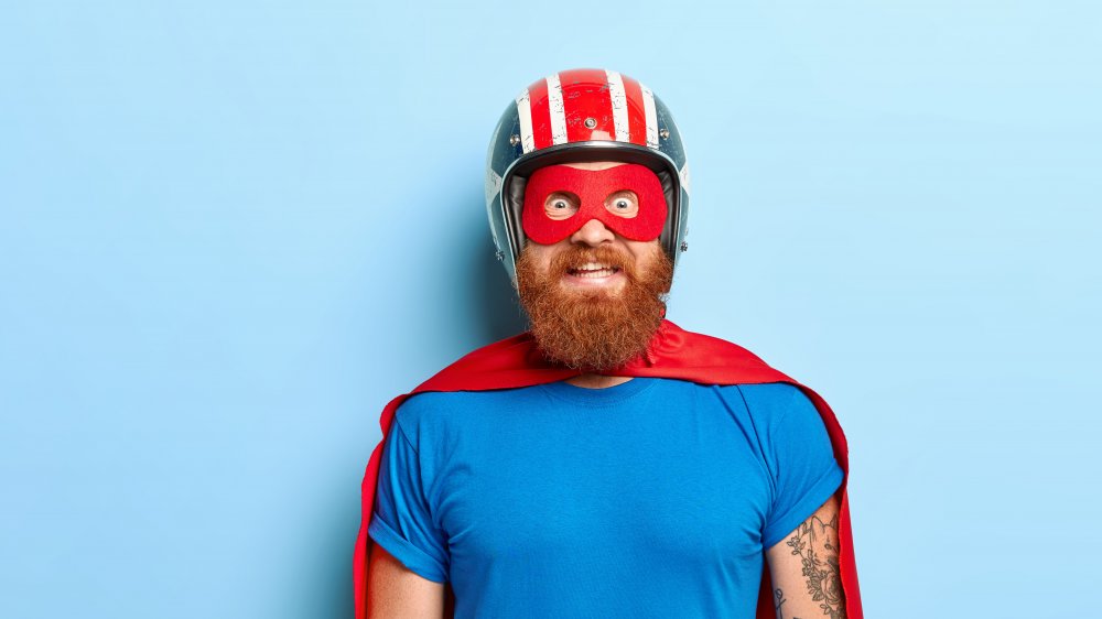 beard, mask