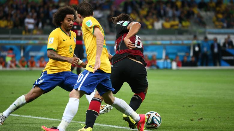 Germany and Brazil on field