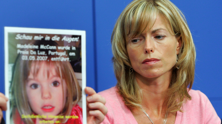 Kate McCann and poster for Madeleine