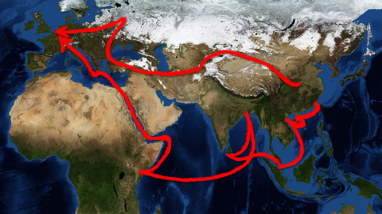 silk road map 