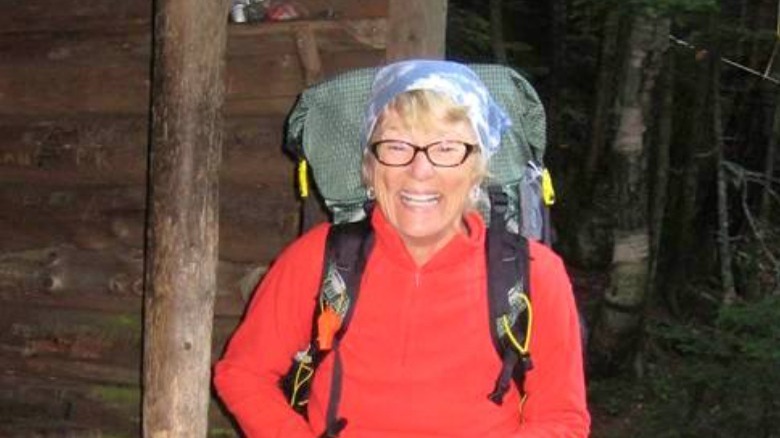 Geraldine Largay smiling with backpack