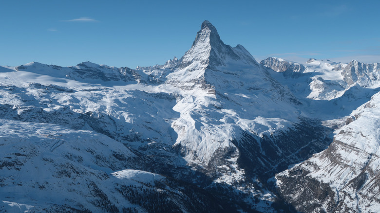 Swiss Alps on clear day