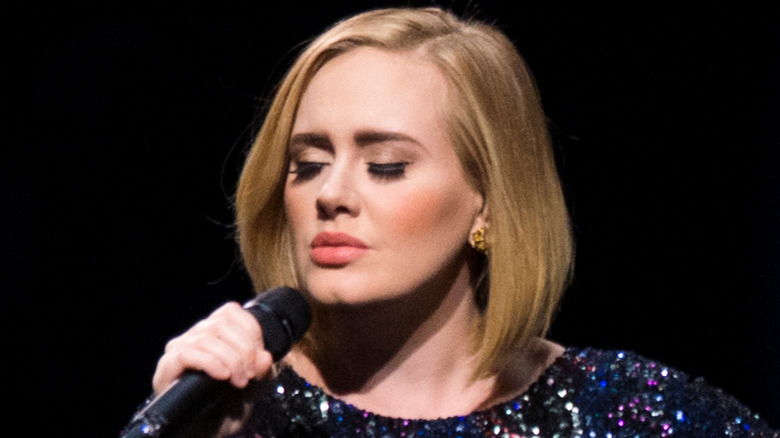 Adele performing in 2017