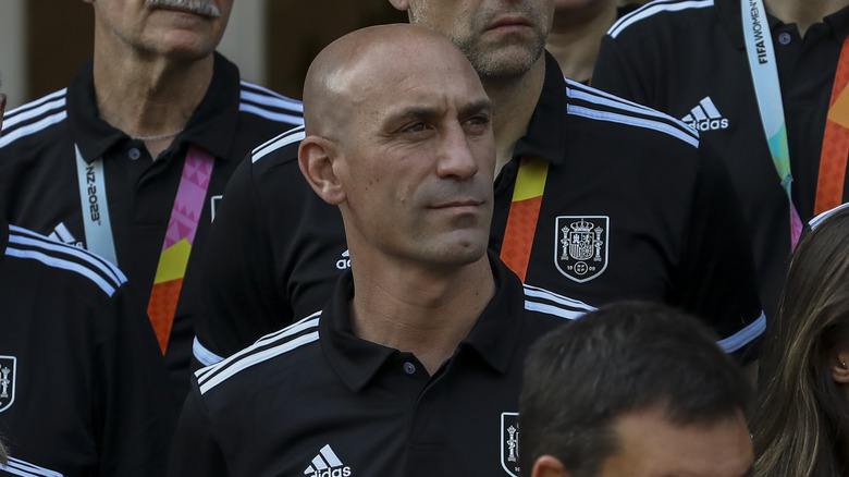 Luis Rubiales looking side