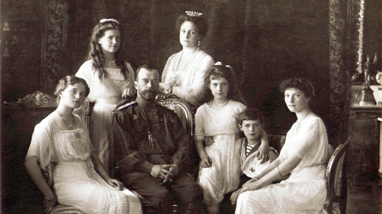 Romanov family sat posing for camera smart dress