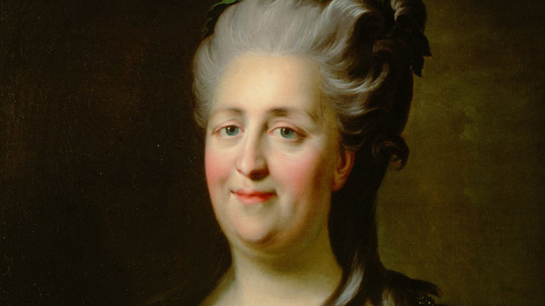 Portrait of Catherine the Great smiling