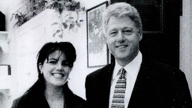 Clinton and Lewinsky smiling together