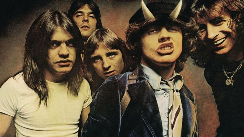 AC/DC's Highway to Hell album cover featuring a horned Angus Young