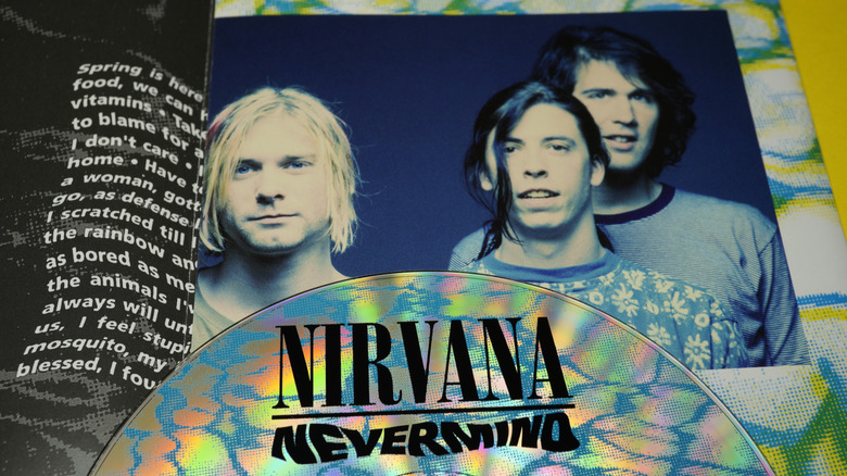 "Nevermind" album CD with picture of band