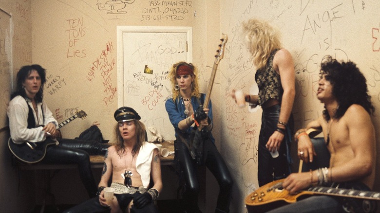 Guns N' Roses hanging backstage graffiti