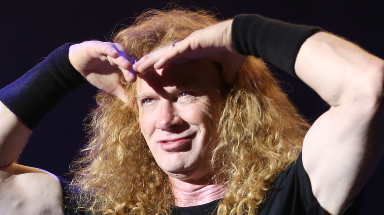 Dave Mustaine looking out into the crowd