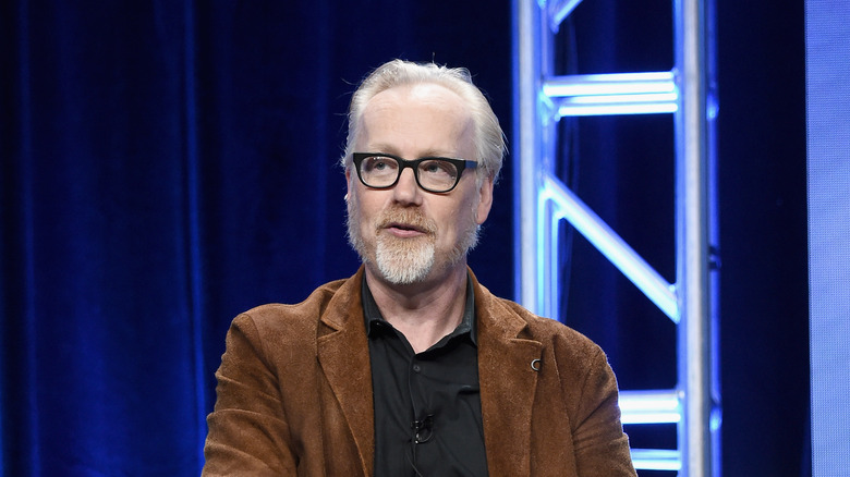 Adam Savage speaking at event