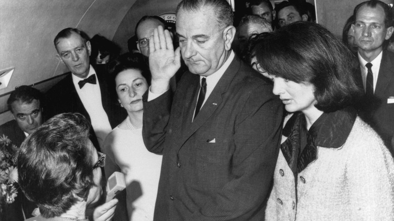 Lyndon B. Johnson sworn in