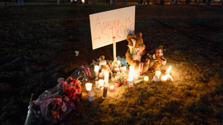 memorial with candles