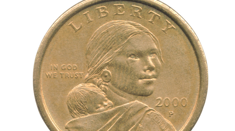 Sacagawea on $1 coin