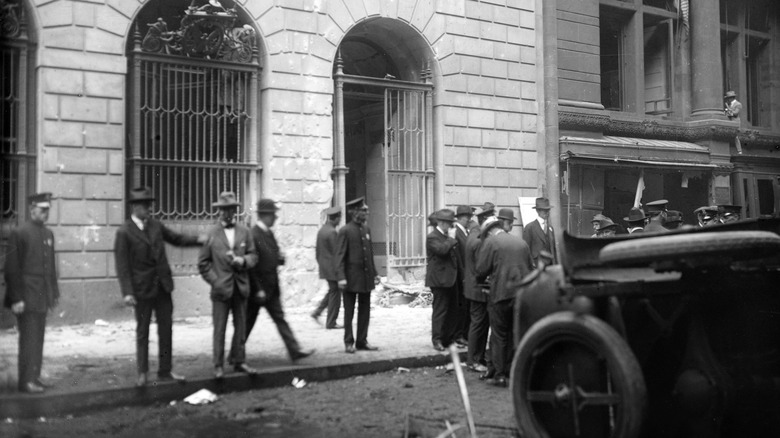 Debris from the Wall Street bombing