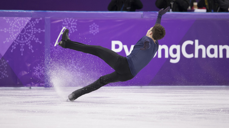 Figure skater falling